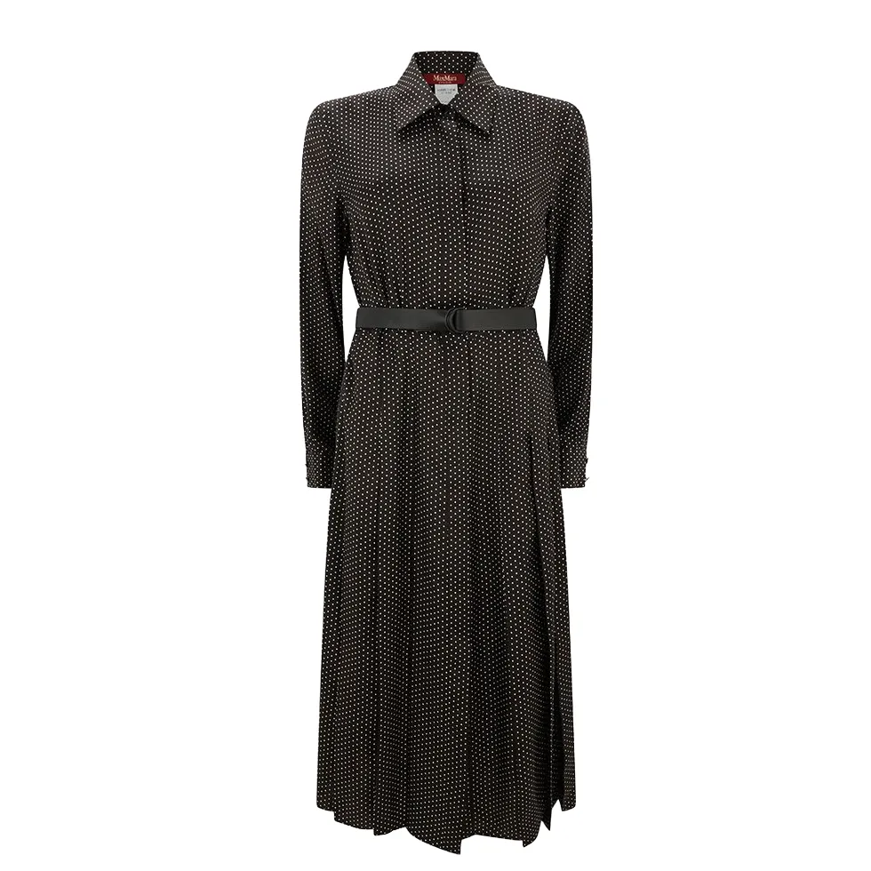 Zina Spot Crepe De Chine Silk Dress